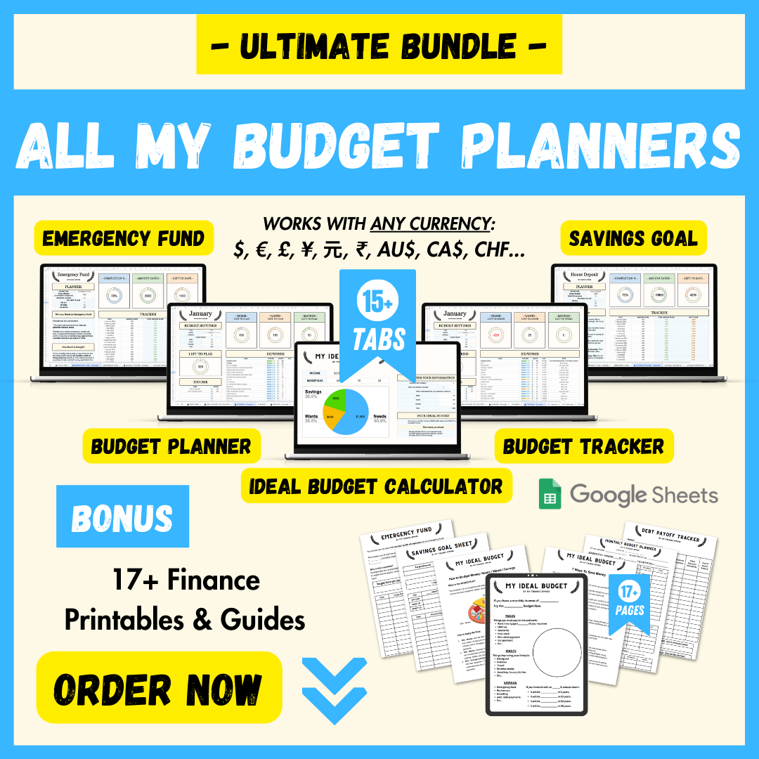 BUNDLE - All my Budget Planners - Step-by-Step Budget Planners, Trackers, Calculators, and Practical Guides